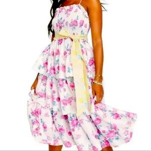 LoveShackFancy Smocked Midi Dress